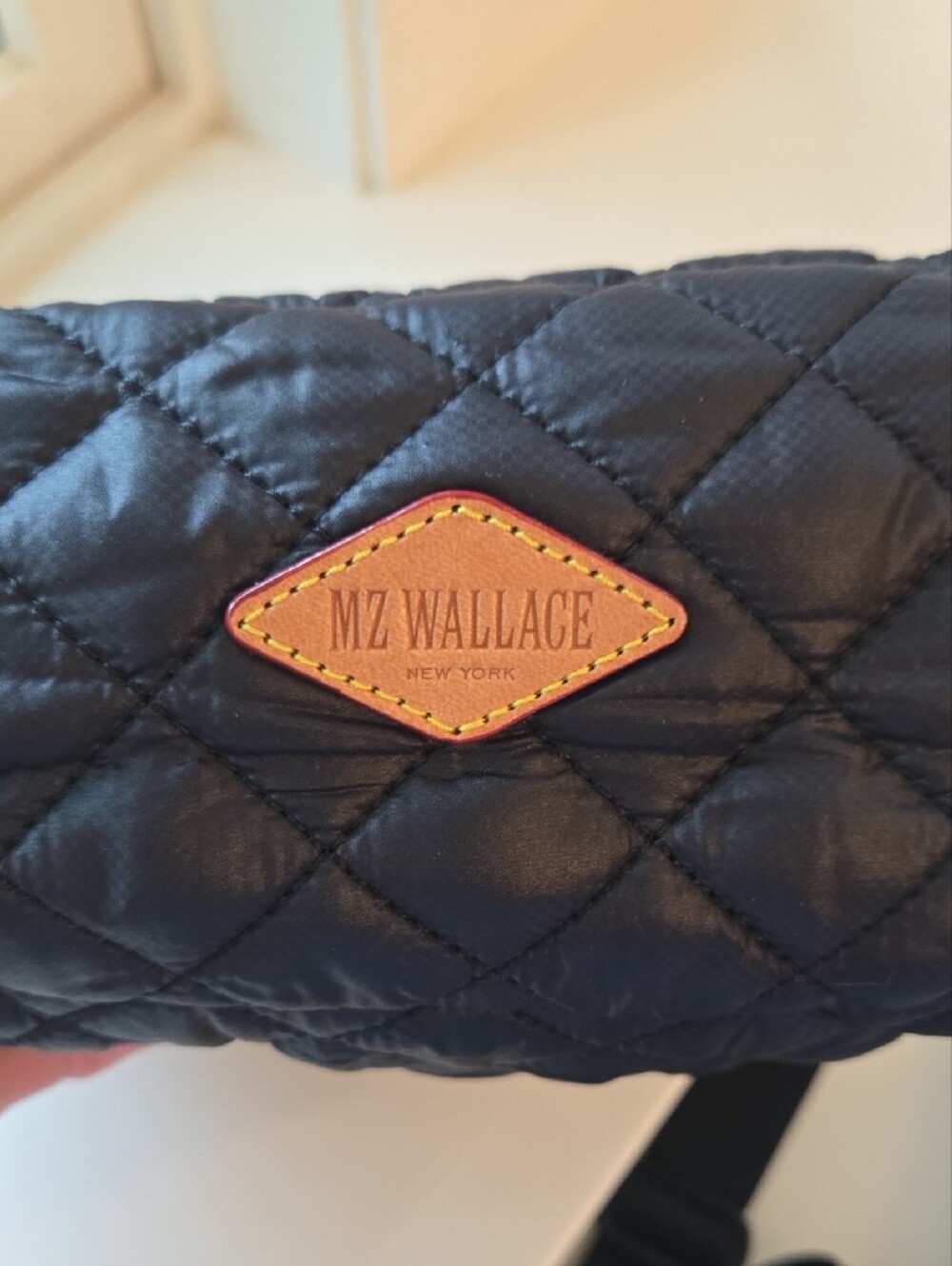 MZ Wallace Metro Scout Quilted Nylon Crossbody Bag in Black - Picture 9 of 10